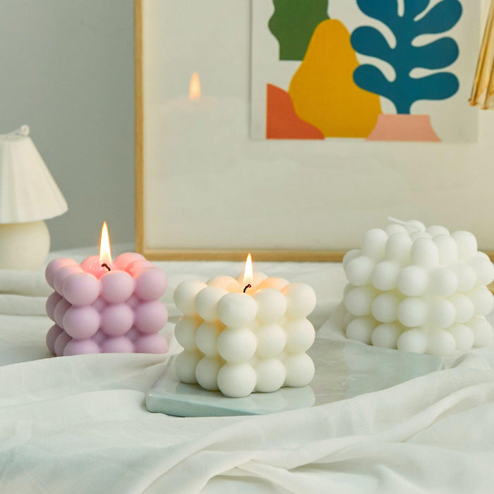 Tranquil Birthday Soy Wax Cube Candle - Serenity Scent Harmony - Serene Edition