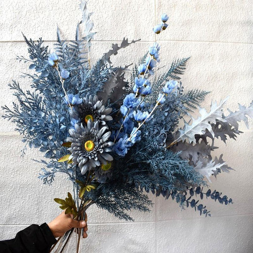 Enchanting Blue Haze Silk Flower Peony Arrangement