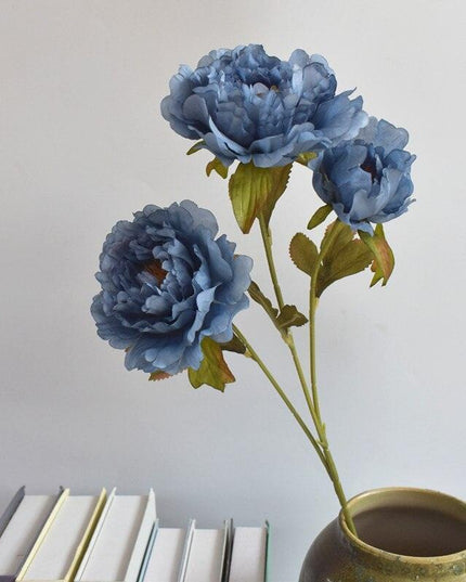 Tranquil Blue Mist Peony & Rose Silk Arrangement