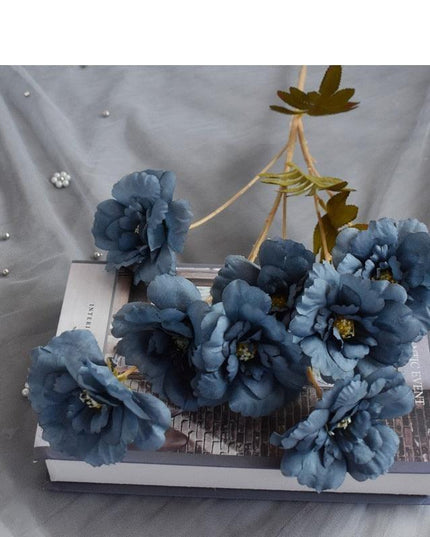 Tranquil Blue Mist Peony & Rose Silk Arrangement