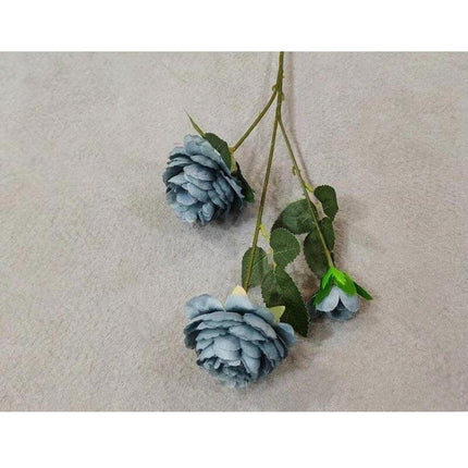 Tranquil Blue Mist Peony & Rose Silk Arrangement