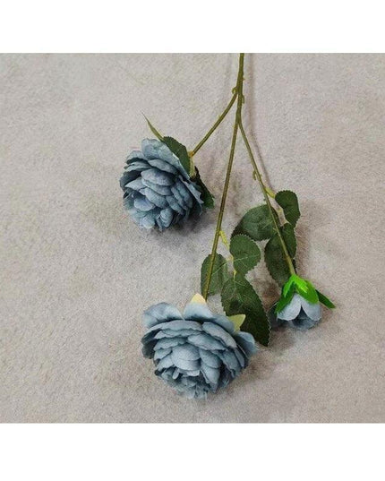 Tranquil Blue Mist Peony & Rose Silk Arrangement