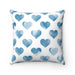 Blue hearts Valentine decorative cushion cover for girls