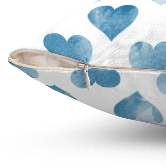 Blue hearts Valentine decorative cushion cover for girls