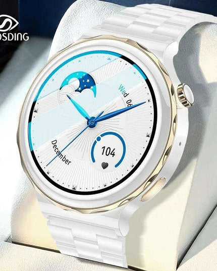 Chic Bluetooth Smartwatch for Women's Wellness with Tailored Features
