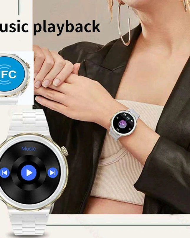 Chic Bluetooth Smartwatch for Women's Wellness with Tailored Features