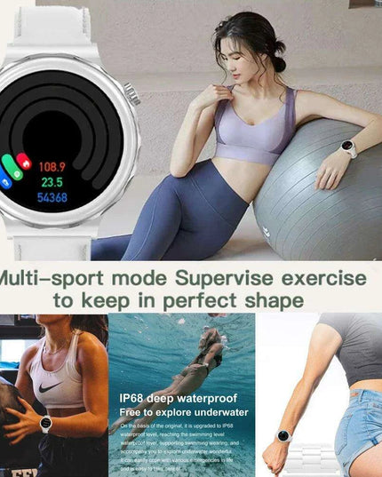 Chic Bluetooth Smartwatch for Women's Wellness with Tailored Features