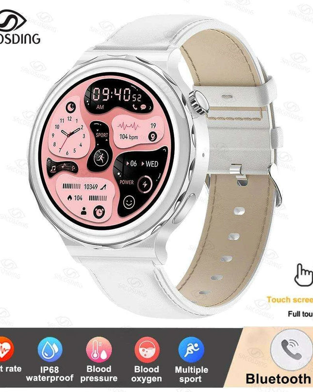 Chic Bluetooth Smartwatch for Women's Wellness with Tailored Features