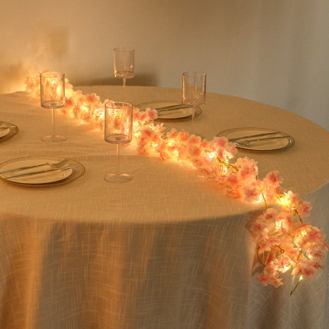 AliKopy 20 LED Cherry Blossom Fairy Lights - Battery Operated, 6ft