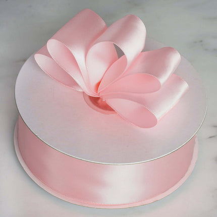 AliKopy 50 Yards Blush 1.5" Single Face Satin Ribbon - Soft & Elegant