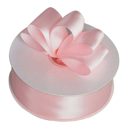 AliKopy 50 Yards Blush 1.5" Single Face Satin Ribbon - Soft & Elegant