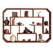 Chinese Tea Pot Wall Display Shelf - Elegant Solid Wood Storage Organizer