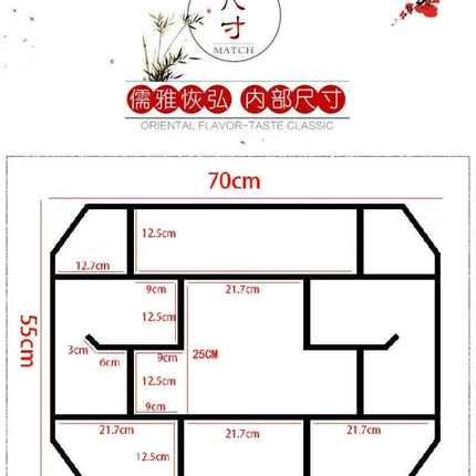 Elegant Solid Wood Chinese Tea Pot Display Shelf - Chic Organizer for Tea Aficionados