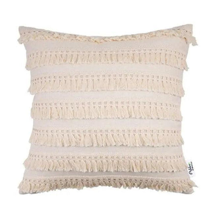 Luxurious Bohemian Moroccan Cushion Cover with Charming Tassels and Intricate Embroidery