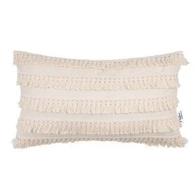 Luxurious Bohemian Moroccan Cushion Cover with Charming Tassels and Intricate Embroidery
