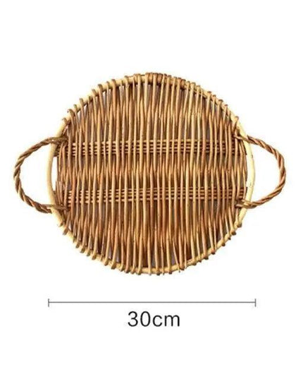 Stylish Round Rattan Serving Tray: The Perfect Addition for Any Occasion