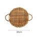 Elegance in a Circular Rattan Tray: A Chic and Robust Serving Essential
