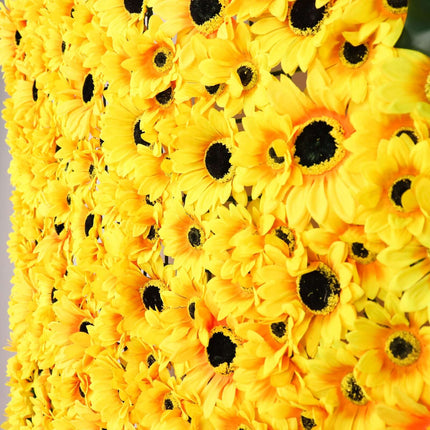 AliKopy 11 Sq Ft UV Protected Artificial Sunflower Wall Mat - 4 Panels