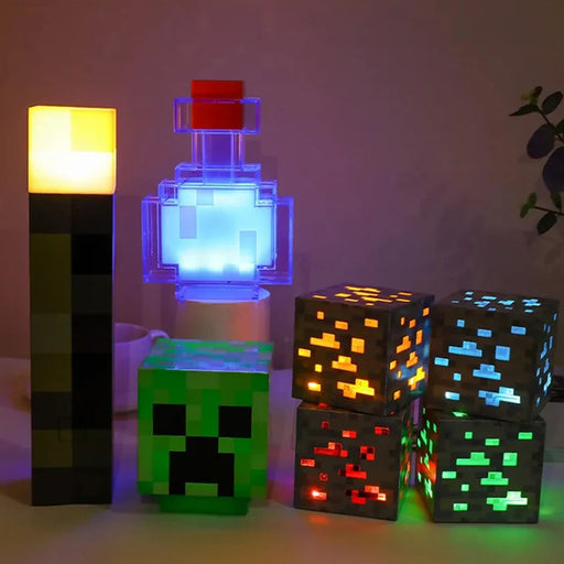 Adventure Glow LED Torch Lamp with Color-Changing Potion Light - USB Rechargeable for Kids Room - Unique Decorative Light for Adventure Seekers