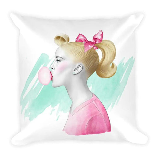 Bubblegirl Square Pillow