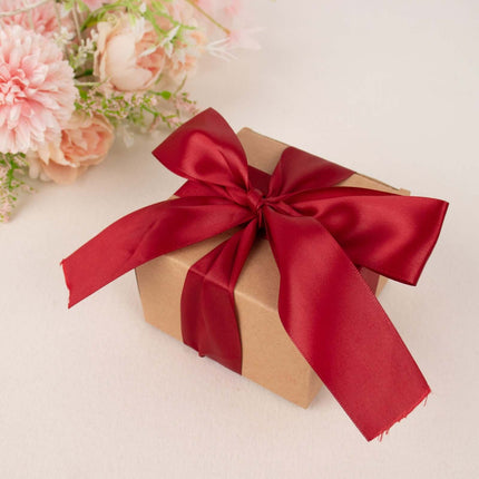 AliKopy 50 Yards 1.5" Burgundy Decorative Satin Ribbon - Smooth Finish