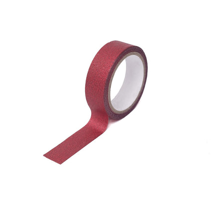 AliKopy 5 Pack Burgundy Glitter Washi Tape - 0.5"x5 Yards, DIY Craft
