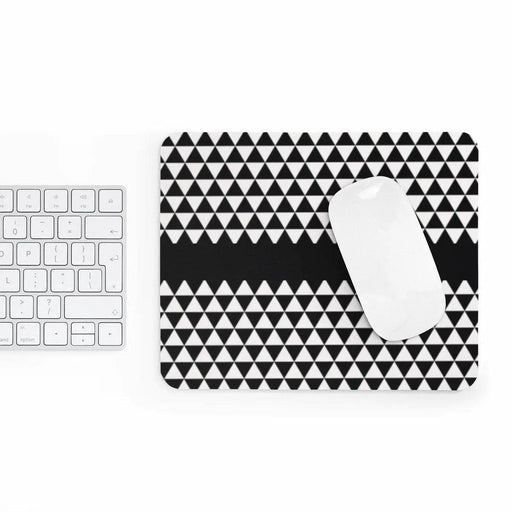 Sleek Black and White Workstation Mouse Mat