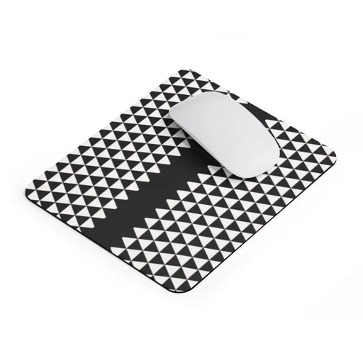 Sleek Black and White Workstation Mouse Mat
