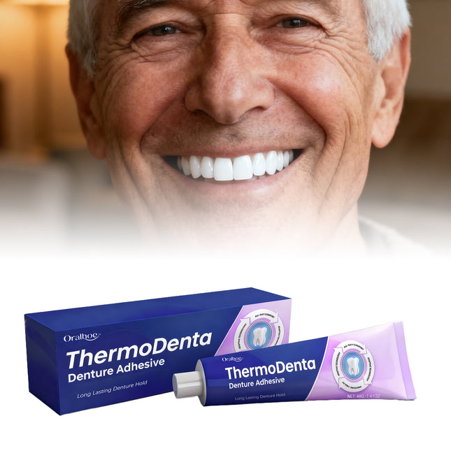 Très Elite Permanent Denture Adhesive - Strong Hold, Waterproof Formul