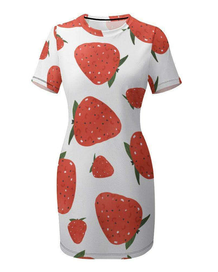 Chic Ivory Short Sleeve Wrap Dress for Women - Ideal for Any Event