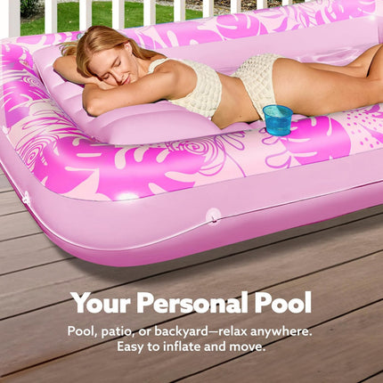 Peekaboo Studio Inflatable Floating Water Bed - Durable & Easy to Infl
