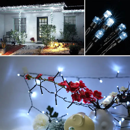 Peekaboo Studio 100 LED Solar String Lights, 12M, Waterproof, 8 Modes