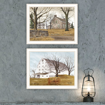 Billy Jacobs 2-Piece Farmhouse Wall Art Set - Stone Cottage & Barn Des