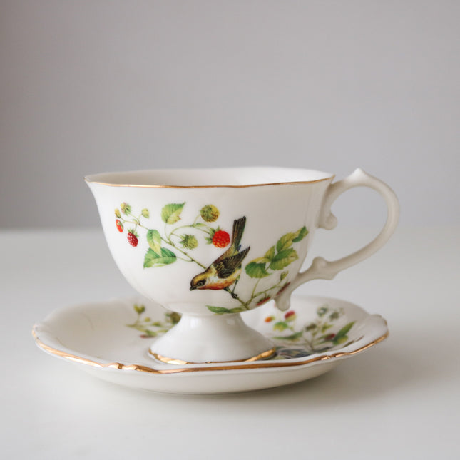 Peekaboo Studio Ceramic English Magnolia Petal Bird - Elegant Design,