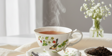 Peekaboo Studio Ceramic English Magnolia Petal Bird - Elegant Design,