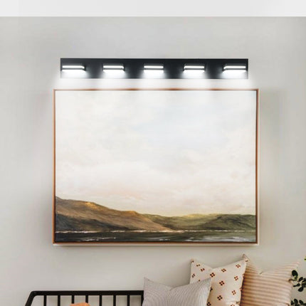 Room and Decor Modern Black LED Vanity Light, 5-Light, Energy Efficien
