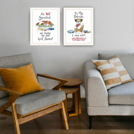 Deb Strain 2-Piece "I Was Left Unsupervised" Framed Wall Art Set