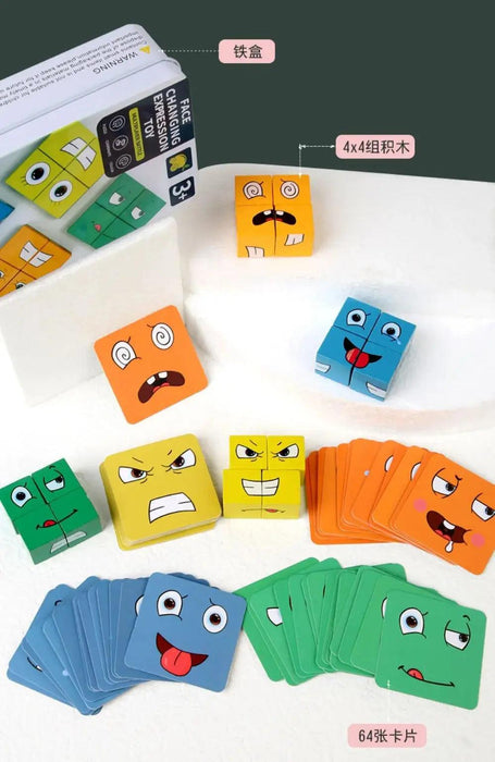 Emoticon Adventure Cube Puzzle: Interactive Learning Game for Children