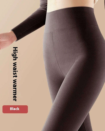 Solid Color High Waist Women's Thermal Underwear Pant