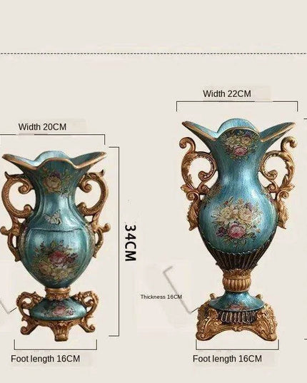 Luxury European Resin Accent Vase: A Touch of Elegance for Home Decor