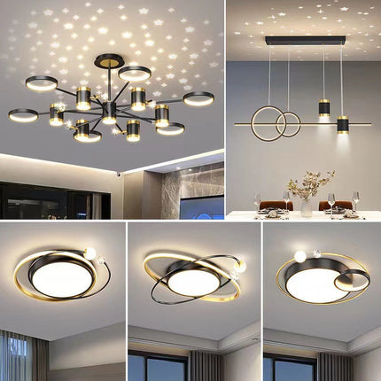 Light Luxury Chandelier Nordic Star Lamp Combination Whole House Packa