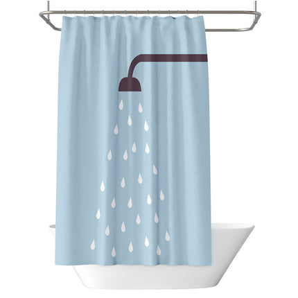 Waterproof Polyester Shower Curtain – 4 Colours, 2 Weights