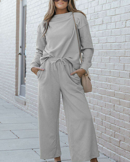 Stylish Gray Textured Lounge Set for Ultimate Relaxation