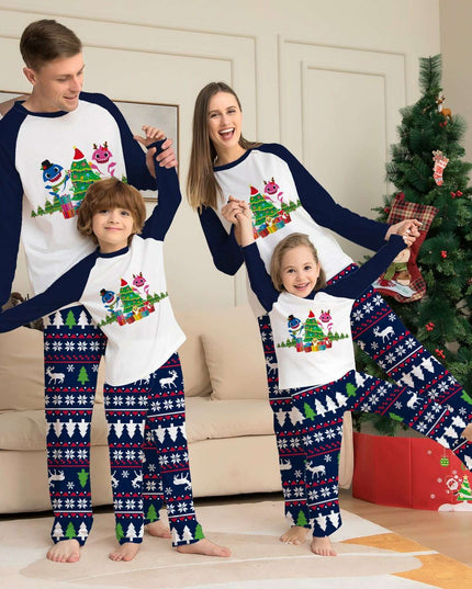 Family Matching Christmas Pajamas Set Xmas Long Sleeve Sleepwear Nightwear For Couples Kids Baby