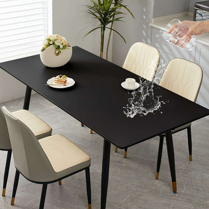 Sleek Black Waterproof Elastic Table Cover for Events and Outdoor Gatherings