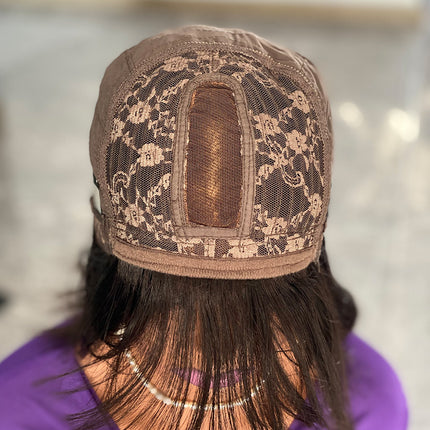 Peekaboo Studio Su Bob's Human Hair Lace Wig - Natural Look, Adjustabl