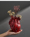 Anatomical Heart Resin Flower Vase - Unique Home Decor Accent