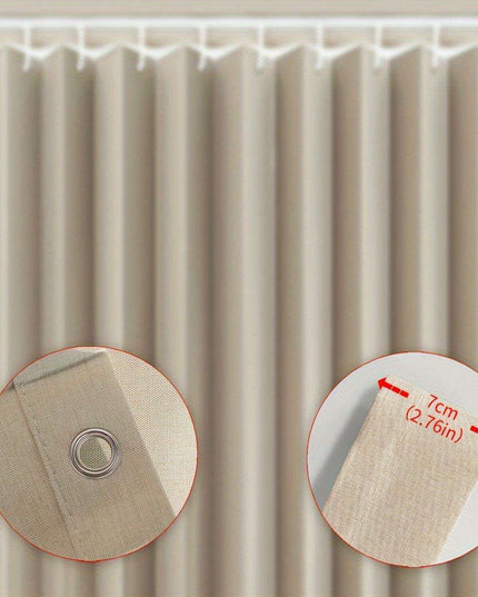 Compact Waterproof Folding Shower Curtain for Stylish Wet and Dry Separation