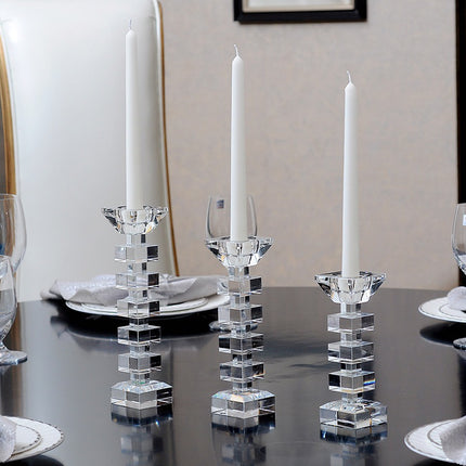 Crystal Candle Holder For Modern Home Showrooms And Wedding Centerpieces
