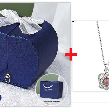 Peekaboo Studio Apple Rose Jewelry Box - Elegant Necklace & Ring Holde